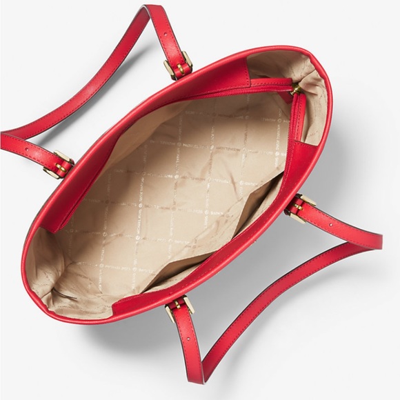 Jet Set Travel Large Logo Tote Bag Red/Brown - Picture 3 of 3